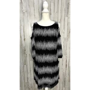 NWT Sandra Darren Women's Cold Shoulder Knit Dress‎ Black Size 8 Party/Cocktail